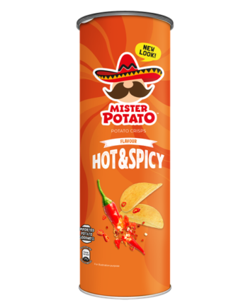 MISTER POTATO Hot & Spicy Crisps Can